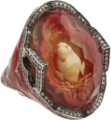 Sevan Bicakci Dove Carved Citrine Ring 