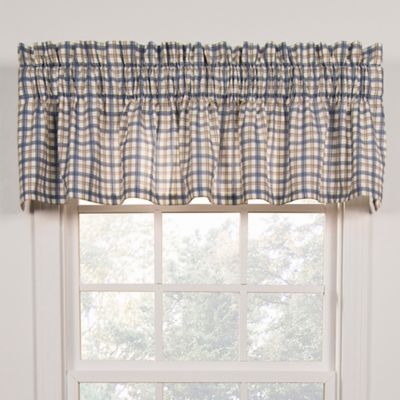 Buy Blue Plaid Valance from Bed Bath & Beyond