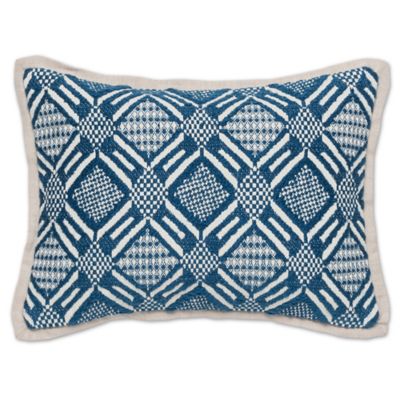 Buy Villa Home Velvet Heirloom Oblong Throw Pillow in Pacific Blue from Bed Bath & Beyond