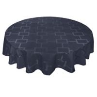 tablecloth navy round microfiber origins tribeca inch