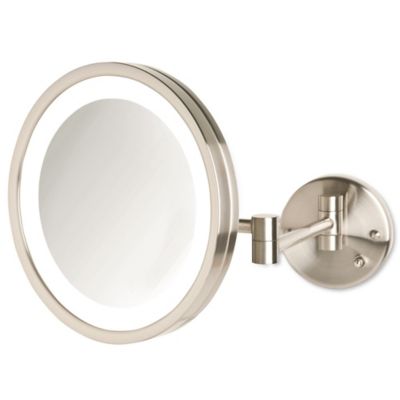Jerdon® 9-Inch LED Wall Mount Mirror in Nickel
