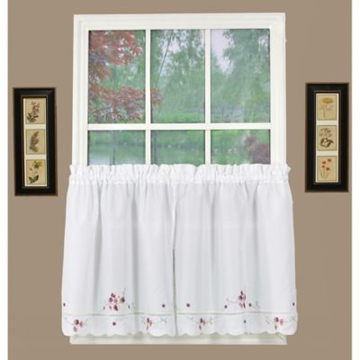 Curtains Ideas 36 inch cafe curtains : Buy Rose 36-Inch Window Curtain Tiers from Bed Bath & Beyond