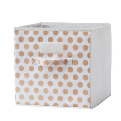 Modular Cube Grid Bin in Gold (Set of 2) - Bed Bath & Beyond