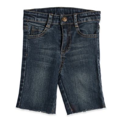 Troy James Raw Edge Denim Short in Blue