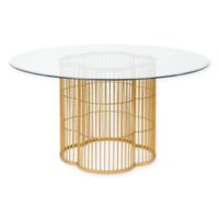 dining safavieh leaf table gold tables noore couture
