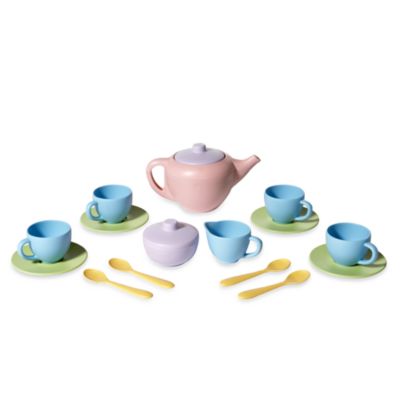 pottery barn green toys tea set