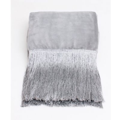 SILVER GREY WOLF FAUX FUR THROW BLANKET SOFA CHAIR BED ...