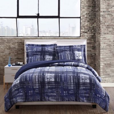 Style 212 Graphic Plaid Reversible Comforter Set - Bed Bath & Beyond