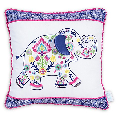 Waverly Baby by Trend Lab Santa Maria Henna Elephant Throw Pillow - Bed Bath & Beyond