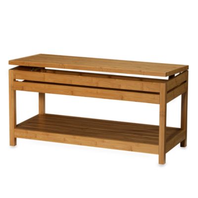 Bamboo Storage Bench  Bed Bath \u0026 Beyond