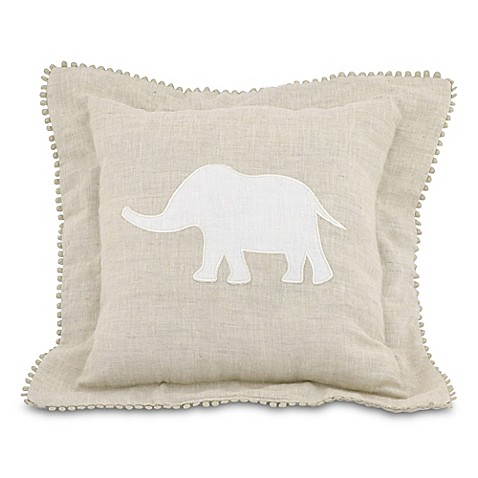 Just Born Keepsake Elephant Throw Pillow in Flax - Bed Bath & Beyond