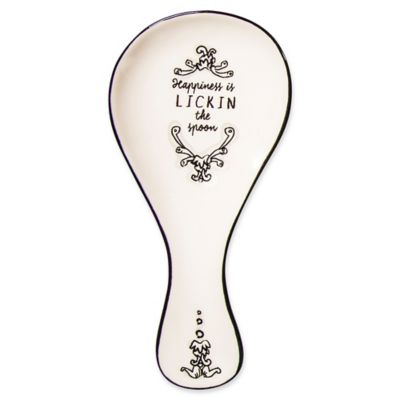 Home Essentials & Beyond "Happiness is Licking the Spoon" Spoon Rest