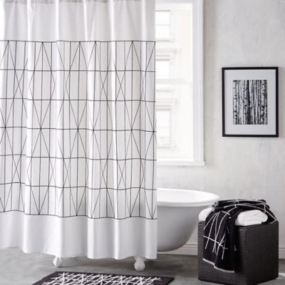 Curtains Ideas black cloth shower curtain : Buy Solid Black Fabric Shower Curtain from Bed Bath & Beyond