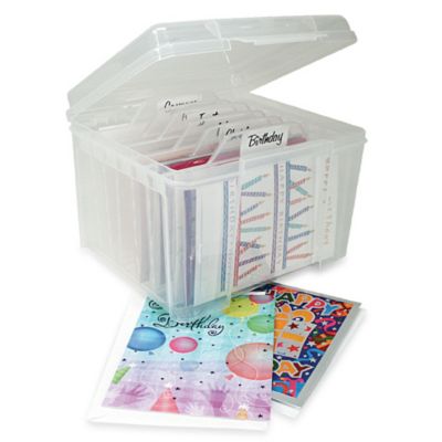 IRIS® Card Storage Box with Dividers - Bed Bath & Beyond