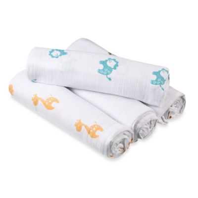 ™ by aden + anais® Safari Friends 4 Pack Muslin Swaddle Blankets