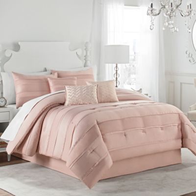 Matte Satin Pleat Comforter Set - Bed Bath & Beyond
