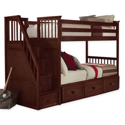 Hillsdale Kids and Teens School House Stair Loft Bed with Trundle - Bed ...