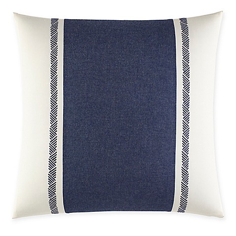 Nautica Cunningham Embroidered Square Throw Pillow in Navy - Bed Bath & Beyond