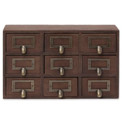 Kate and Laurel Wood Apothecary Drawer - Bed Bath & Beyond