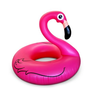 large inflatable pink flamingo