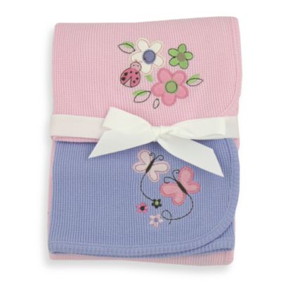 Just Born 2-Pack Thermal Receiving Blankets - Pink - buybuy BABY