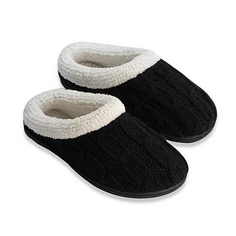Dearfoams® Cableknit Women's Clog Slippers - Small - Bed Bath & Beyond