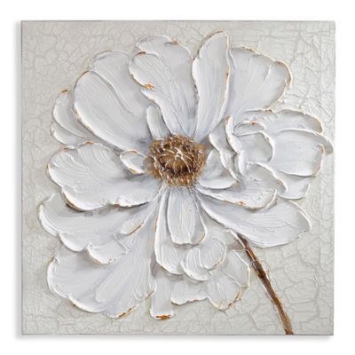 Arthouse Plaster Floral Canvas Wall Art - buybuy BABY