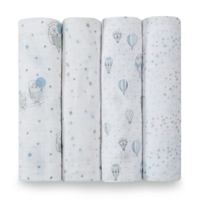 aden + anais® Classic 4-Pack Muslin Swaddles in Night Sky - buybuy BABY