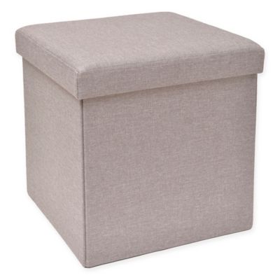 ottoman storage folding tray 3b studio ottomans furniture bench dorm bath bed beyond poufs room benches grey bedbathandbeyond pouf category