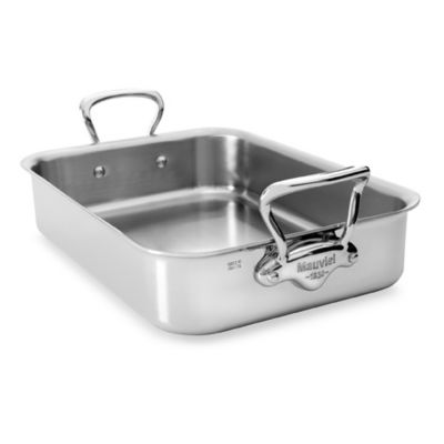 Mauviel 1830® M' Cook® Stainless 11.8" X 15.7" Roasting Pan With Rack ...