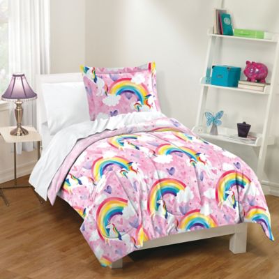 Dream Factory Unicorn Rainbow Reversible Comforter Set ...