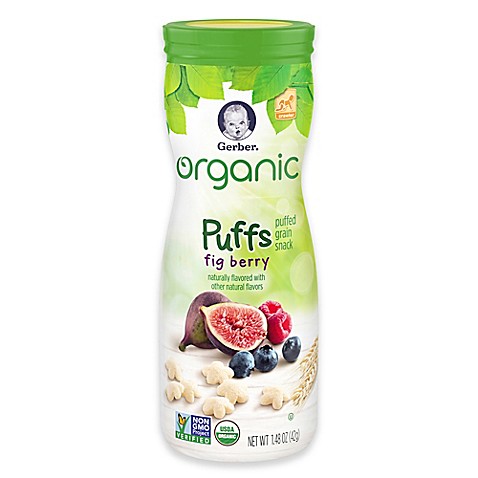Gerber® 1.48 oz. Organic Puffs Grain Snack in Fig Berry - buybuy BABY