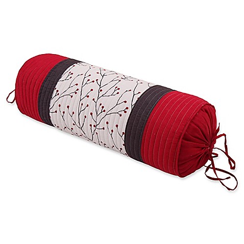 Levtex Home Miracle Neck Roll Throw Pillow in Red/White - Bed Bath & Beyond