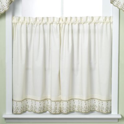 Abby Kitchen Window Curtain Tier Pair - Bed Bath & Beyond