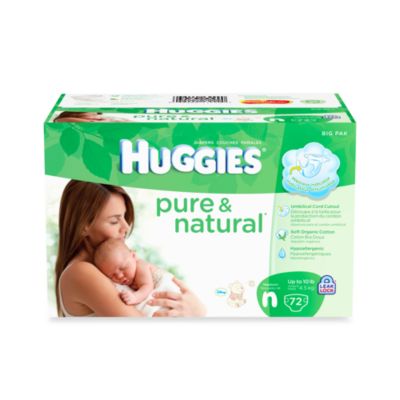 72-Count Huggies® Pure and Natural Size Newborn Diapers - Bed Bath & Beyond