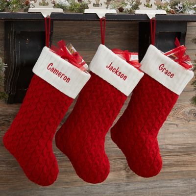 Cozy Cable Knit Christmas Stocking - Bed Bath & Beyond