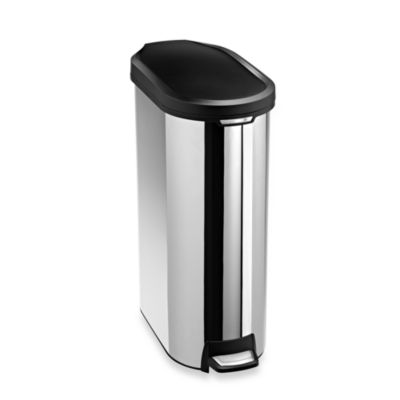 simplehuman® 45-Liter Slim Trim Ring Step Trash Can - Bed ...