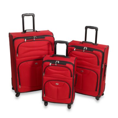 American Tourister® Spring Ranch 3-Piece Luggage Spinner Set - Red ...