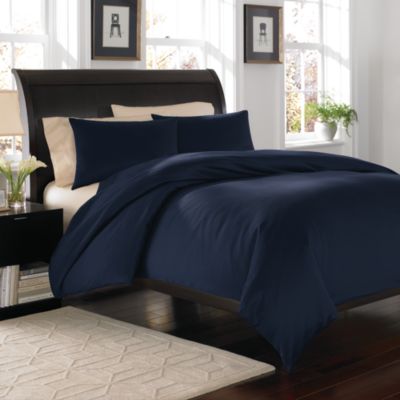 Royal Velvet® Navy 400 Duvet Cover Set - Bed Bath & Beyond