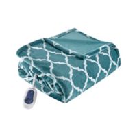 Intelligent Design Microlight Plush Blanket in Teal | Bed ...