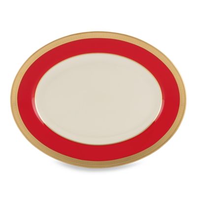 Lenox Minstrel Gold Oval Platter 13-Inch 