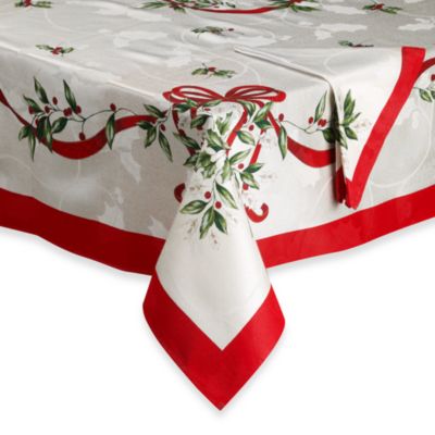 Christmas Ribbon Tablecloth - Bed Bath & Beyond