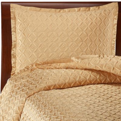 Charmeuse Gold Satin Quilt Set - Bed Bath & Beyond