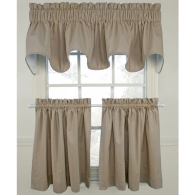 Logan Window Curtain Tiers, 100% Cotton - Linen - Bed Bath & Beyond