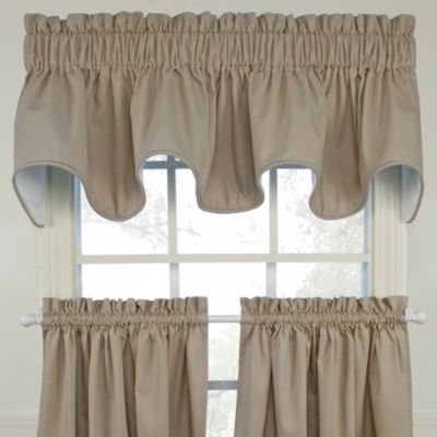 Logan Scallop Valance in Linen - Bed Bath & Beyond