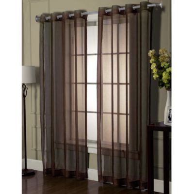 Carter Sheer Flame Retardant Window Curtain Panel - Bed ...