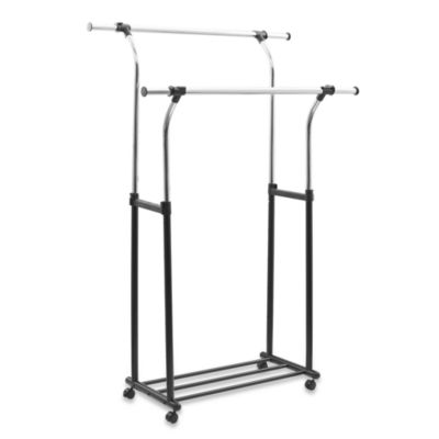 Mobile Chrome Flared/Parallel Garment Rack - Bed Bath & Beyond