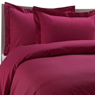 Color Solutions® Duvet Cover Set In Garnet - Bed Bath & Beyond