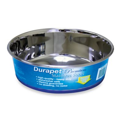 Buy Durapet® Slow Feed Large Stainless Steel Dog Bowl from Bed Bath ...