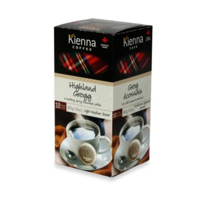 Kienna™ Coffee Pods 18 Count  Highland Grogg Light  Medium Roast Coffee 